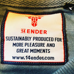 Nahansicht Necklabel 14enddr Sweatkollektion