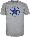 14Ender T-Shirt Star grey-melange. Der blaue Druck auf grauem Shirt ist in Cracked Ink Optik gedruckt und verleiht dem Shirt eine wertige used Optik. Das 14ender Logo ust dezent in das Design intergriert
